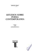 Estudios sobre poesía contemporánea