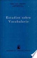 Estudios sobre vocabulario