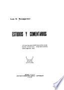 Estudios y comentarios