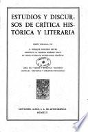 Estudios y discursos de crítica histórica y literaria