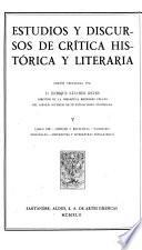 Estudios y discursos de critica histórica y literaria