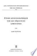 Etude lexicographique sur les séquences limousines