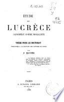Étude sur Lucrèce considéré comme moraliste ...[y otras obras]