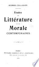 Études de littérature et de morale contemporaines
