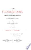 Études économique sur l'Alsace ancienne et moderne: Denrées et salaires