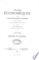 Études économiques sur l'Alsace ancienne et moderne