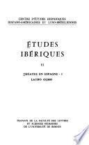Études ibériques ... Théâtre en Espagne ...