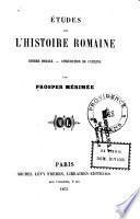 Etudes sur l'histoire romaine