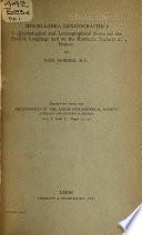 Etymological and Lexicographical Notes on the French Language and on the Romance Dialects of France