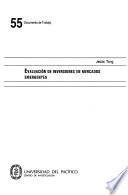 Evaluación de inversiones en mercados emergentes