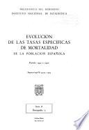 Evolución de las tasas específicas de mortalidad de la población española