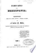 Exámen crítico de la homeopatía