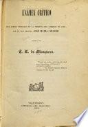 Exámen crítico del libelo publicado en la Imprenta del Comercio en Lima, por el reo profugo José Maria Obando
