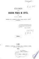 Exámen de la hacienda pública de España