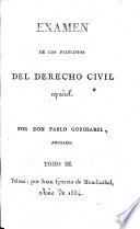 Examen de los principios del derecho civil español