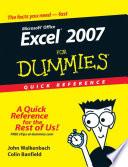 Excel 2007 For Dummies Quick Reference