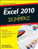 Excel 2010 For Dummies Quick Reference
