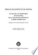 Exilios filosóficos de España