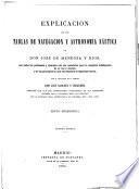 Explicacion de las tablas de navegación y astronomía nautica