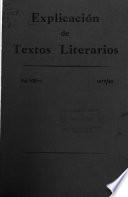 Explicación de textos literarios