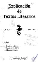 Explicación de textos literarios