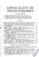 Explicación de textos literarios