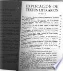 Explicación de textos literarios
