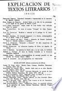 Explicación de textos literarios