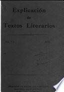Explicación de textos literarios
