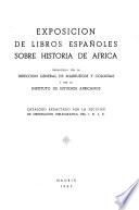 Exposición de libros españoles sobre historia de Africa