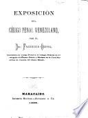 Exposición del Código penal venezolano