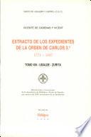 Extracto de los expedientes de la Orden de Carlos 3°, 1771-1847