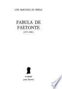 Fabula de Faetonte (1977-1981)