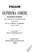 Fallos de la Corte suprema de justicia de la nación