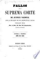Fallos de la Corte Suprema de Justicia de la Nación
