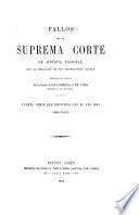 Fallos de la Corte Suprema de Justicia nacional