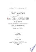 Fallos y disposiciones de la exma. Cámara de Apelaciones de la Capital