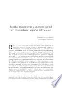 Familia, matrimonio y cuestión sexual en el socialismo español (1879-1936)