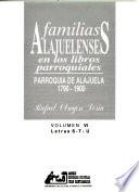 Familias alajuelenses en los libros parroquiales: Letras S-T-U
