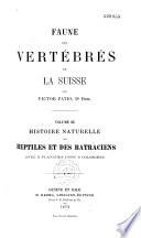 Faune des Vertébrés de la Suisse