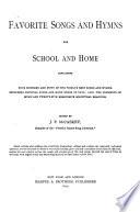 Favorite Songs and Hymns for School and Home