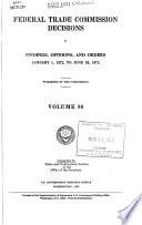 Federal Trade Commission Decisions