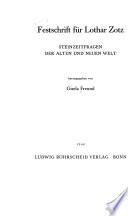 Festschrift für Lothar Zotz
