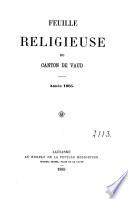 Feuille religieuse du Canton de Vaud