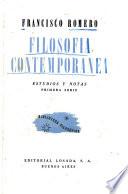 Filosofía contemporanea, estudios y notas