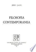 Filosofía contemporánea