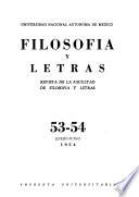 Filosofía y letras