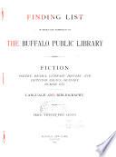 Finding List of Books and Pamphlets