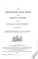 First (-120th) report of the deputy keeper of the public records