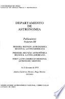 First Latin American Regional Astronomy Meeting